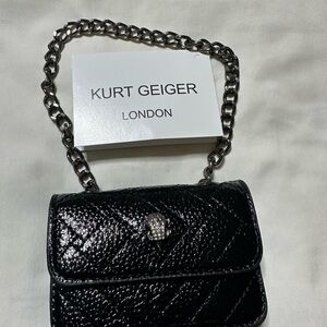Kurt Geiger Black Textured Mini Bag